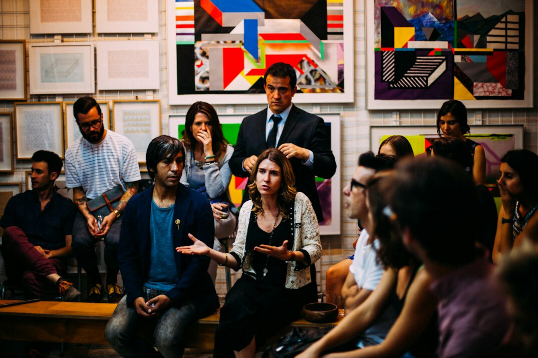 diverse group in communication workshop