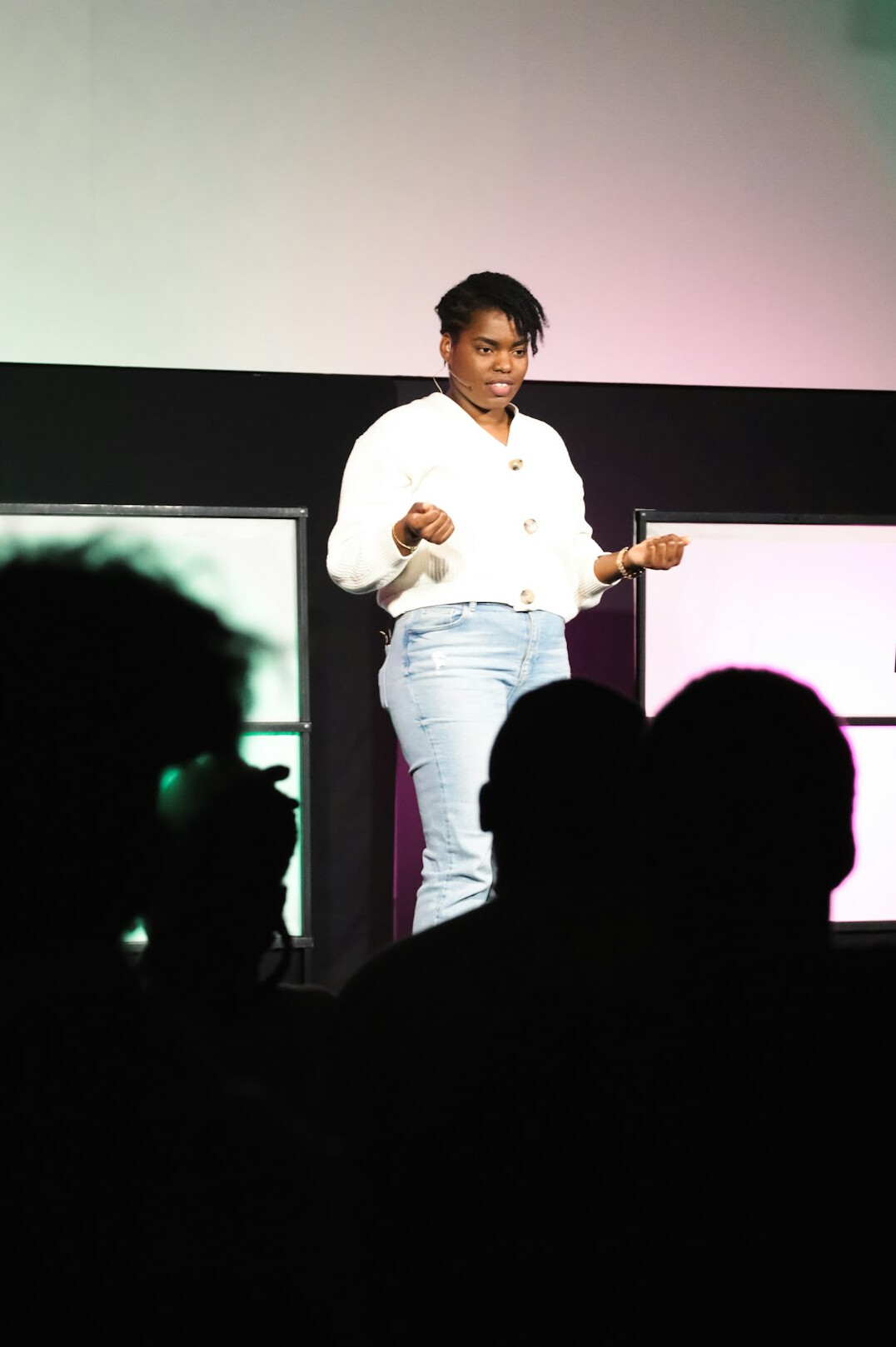 person delivering impactful speech