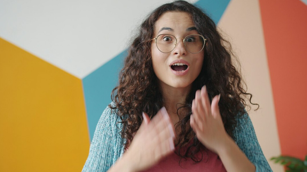 confident person communicating